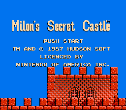 Milon's Secret Castle title screenshot